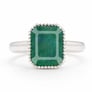 Handcrafted Sterling Silver Premium Emerald Men’s Ring
