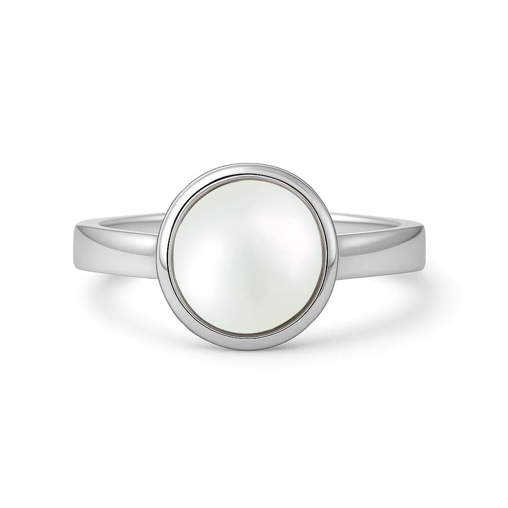 Handcrafted Sterling Silver Premium Pearl Men’s Ring