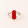 Handcrafted Sterling Silver Premium Red Coral Men’s Ring