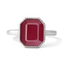 Handcrafted Sterling Silver Premium Ruby Men’s Ring