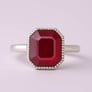 Handcrafted Sterling Silver Premium Ruby Men’s Ring