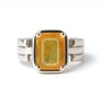 Handcrafted Sterling Silver Premium Yellow Sapphire Men’s Ring