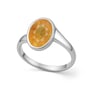 Heritage 925 Silver Yellow Sapphire Stone Ring for Her