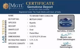 Kyanite Gemstone - 5.20 Carat Prime Quality KY-24007