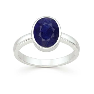 Luxury Blue Sapphire 925 Sterling Silver Ring for Women