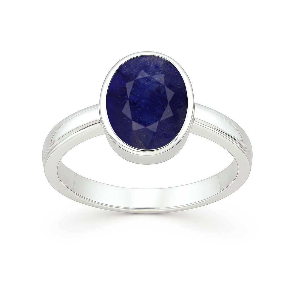 Luxury Blue Sapphire 925 Sterling Silver Ring for Women
