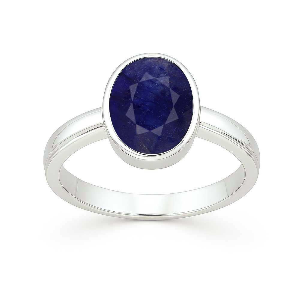 Luxury Blue Sapphire 925 Sterling Silver Ring for Women