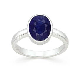 Luxury Blue Sapphire 925 Sterling Silver Ring for Women