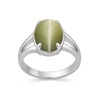 Luxury Cat's Eye 925 Sterling Silver Ring for Women