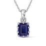 Luxury Designer 925 Silver Blue Sapphire Pendant