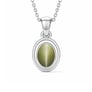 Luxury Designer 925 Silver Cat's Eye Pendant