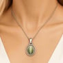 Luxury Designer 925 Silver Cat's Eye Pendant