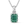 Luxury Designer 925 Silver Emerald Pendant