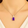 Luxury Designer 925 Silver Natural Amethyst Pendant