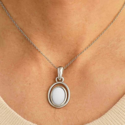 Luxury Designer 925 Silver Natural Opal Pendant