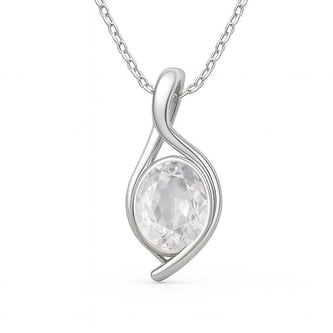 Luxury Designer 925 Silver Natural Zircon Pendant