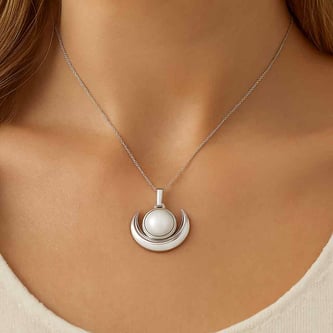 Luxury Designer 925 Silver Pearl Pendant