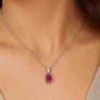 Luxury Designer 925 Silver Ruby Pendant