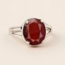 Luxury Designer Sterling Silver Hessonite Gomed Men’s Ring for Him