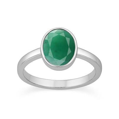 Luxury Emerald 925 Sterling Silver Ring for Women