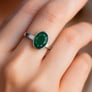 Luxury Emerald 925 Sterling Silver Ring for Women