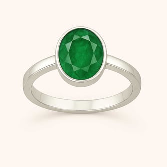 Luxury Emerald 925 Sterling Silver Ring for Women