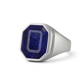 Luxury Handmade 925 Silver Blue Sapphire For Men