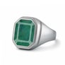 Luxury Handmade 925 Silver Emerald For Men