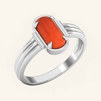 Luxury Handmade 925 Silver Red Coral For Men
