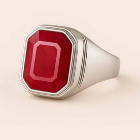 Luxury Handmade 925 Silver Ruby For Men