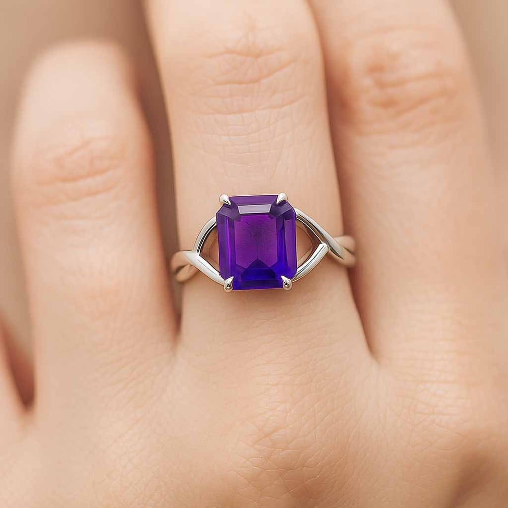 Luxury Heritage Sterling Silver Amethyst Women’s Ring