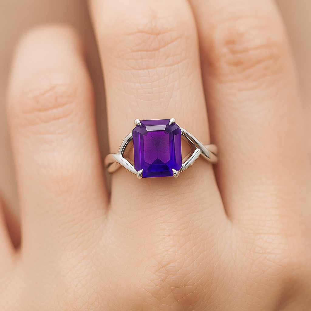 Luxury Heritage Sterling Silver Amethyst Women’s Ring