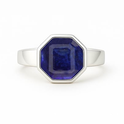 Luxury Heritage Sterling Silver Blue Sapphire Women’s Ring