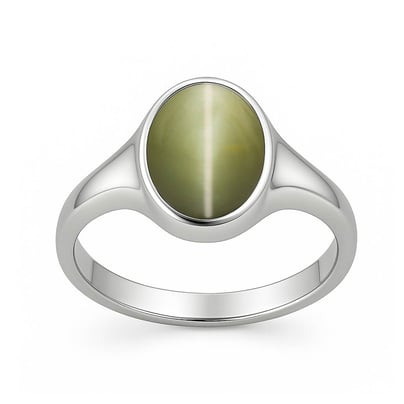 Luxury Heritage Sterling Silver Cat's Eye Women’s Ring