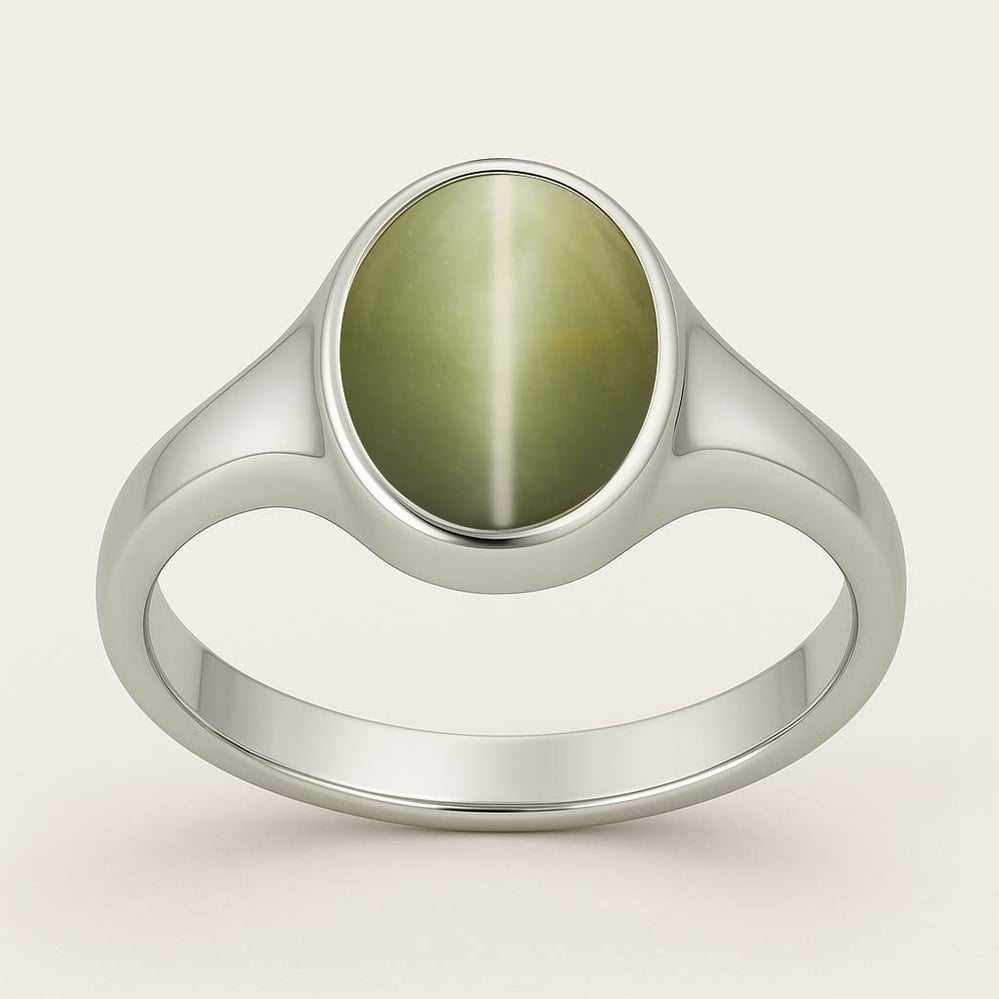 Luxury Heritage Sterling Silver Cat's Eye Women’s Ring