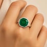 Luxury Heritage Sterling Silver Emerald Women’s Ring