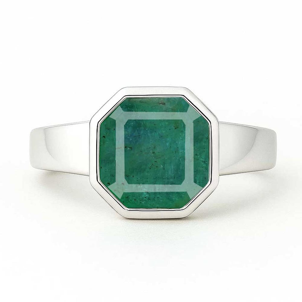 Luxury Heritage Sterling Silver Emerald Women’s Ring