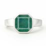Luxury Heritage Sterling Silver Emerald Women’s Ring