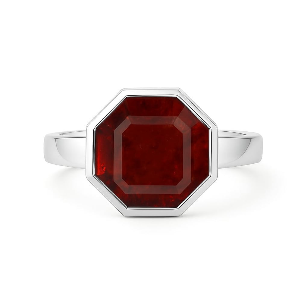 Luxury Heritage Sterling Silver Hessonite Gomed Women’s Ring