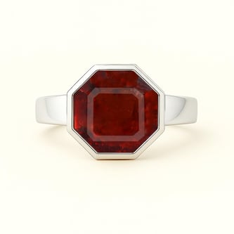 Luxury Heritage Sterling Silver Hessonite Gomed Women’s Ring