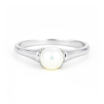 Luxury Heritage Sterling Silver Moti (Pearl) Stone Women’s Ring