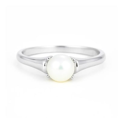 Luxury Heritage Sterling Silver Moti (Pearl) Stone Women’s Ring