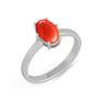 Luxury Heritage Sterling Silver Red Coral Women’s Ring
