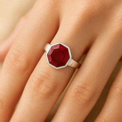 Luxury Heritage Sterling Silver Ruby Women’s Ring