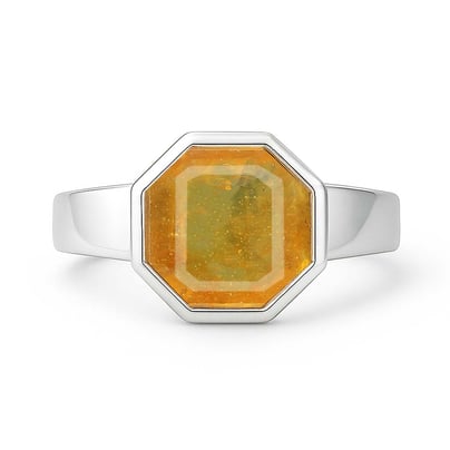 Luxury Heritage Sterling Silver Yellow Sapphire Women’s Ring
