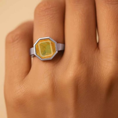 Luxury Heritage Sterling Silver Yellow Sapphire Women’s Ring