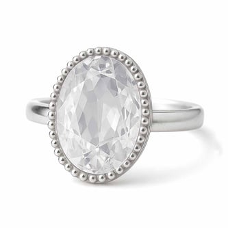Luxury Heritage Sterling Silver Zircon Women’s Ring