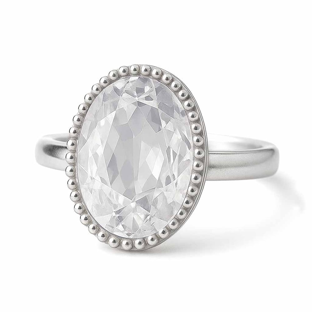 Luxury Heritage Sterling Silver Zircon Women’s Ring