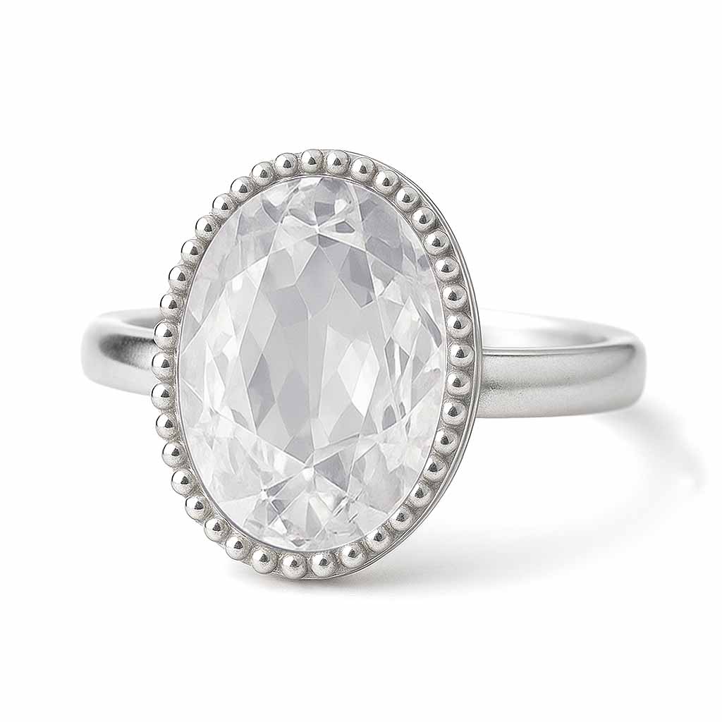 Luxury Heritage Sterling Silver Zircon Women’s Ring