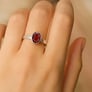Luxury Hessonite Gomed 925 Sterling Silver Ring for Women